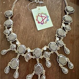 Amrita Singh Gold and Silver Statement Necklace